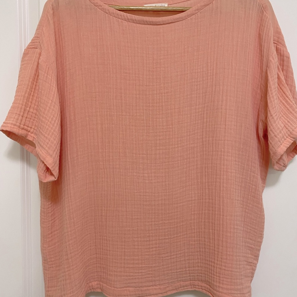 Eileen Fisher Cotton Waffle Top